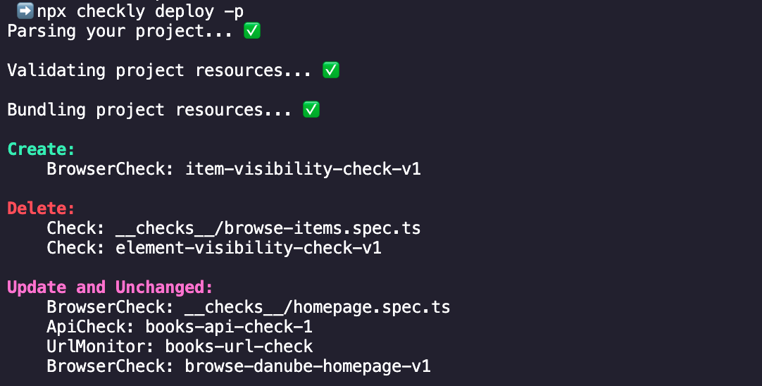 Feedback on the terminal